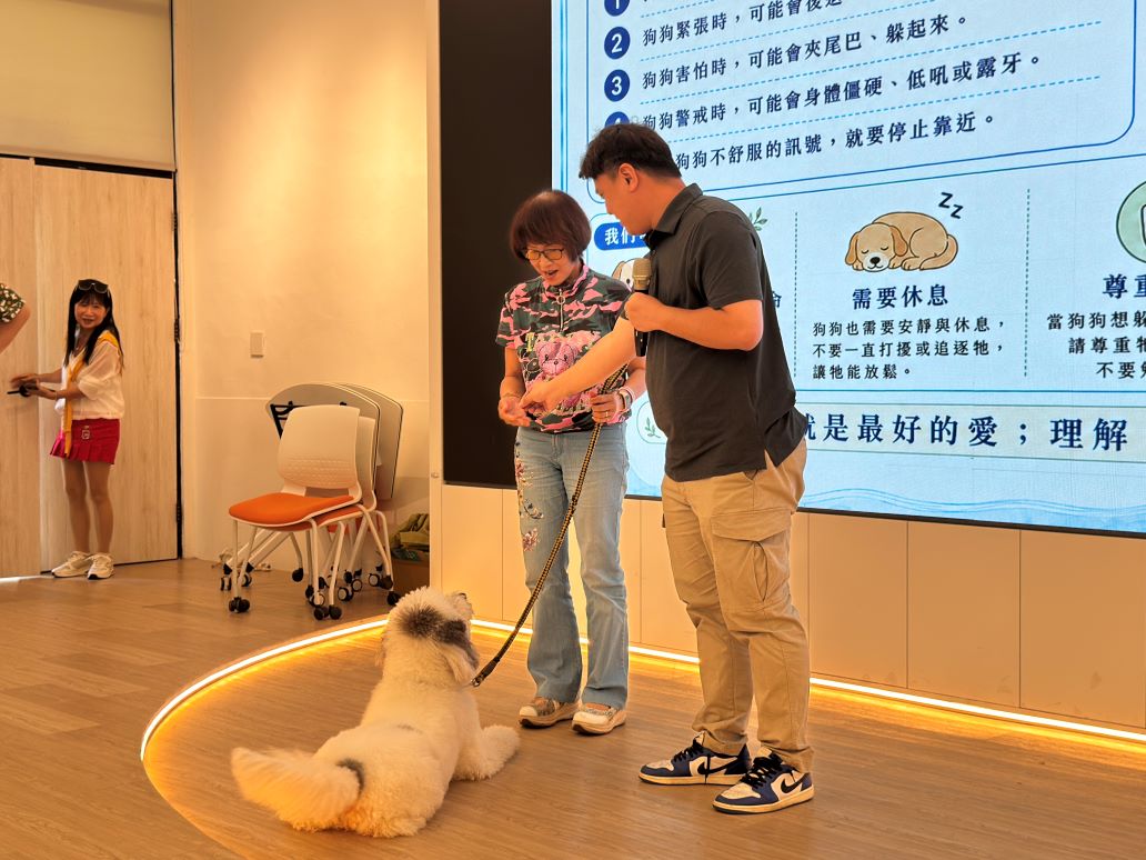 學員體驗輔療犬互動課程
